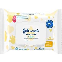 Johnson & Johnson âs Baby Hand Face Wipes, 25 Count (2070216)